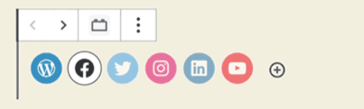 Blok ikon sociálních sítí ve WordPressu 5.4.